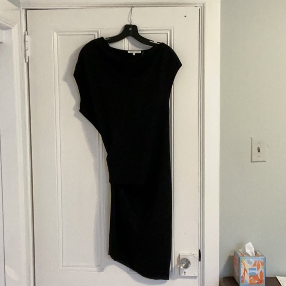 Helmut Lang Asymmetrical Dress in Black